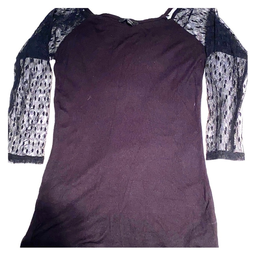 GUESS Sheer Long Sleeve Top sz Small